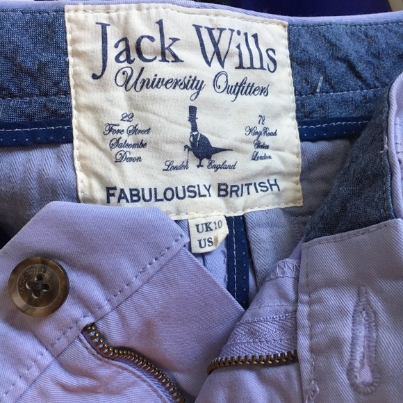 Jack Wills Lavender Chino Shorts - Picture 3 of 4